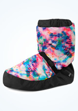 Bloch Tie Dye Print Warm Up Bootie - Blue Blue Front [Blue]