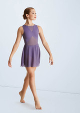 Weissman Scallop Hem Dress [Purple]