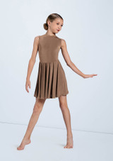 Weissman Keyhole Back Skater Dress [Green]