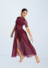 Weissman Power Mesh Maxi Overdress [Nero]