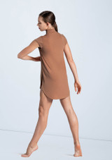 Weissman Mock Neck Tee Dress [Brown]