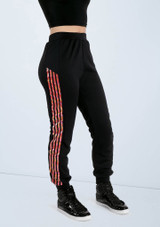 Weissman Hologram Stripe Jogger Pants Red [Red]