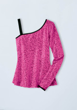 Weissman One Sleeve Sequin Tunic Fuchsia [Pink]