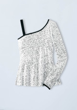 Weissman One Sleeve Sequin Tunic White [White]