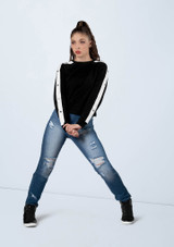 Weissman French Terry Raglan Top Black [Black]