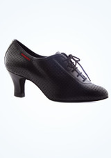 Supadance Ladies Lace Up Teaching and Practice Dance Shoes- 2" Black Main [Black]