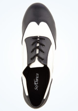 So Danca Kaya Practice Ballroom Shoe 1" Black-White Top [Black]
