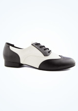 So Danca Kaya Practice Ballroom Shoe 1" Black-White Main 2 [Black]