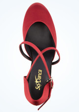 So Danca Alina Ballroom Shoe 2.5" Burgundy Top [Red]