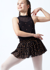 Bloch Rosemary stardust glitter tutu Black Front [Black]