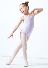 Capezio Girls Tactel Pinch Front Leotard Lavender Front [Purple]