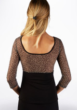 So Danca Leaf Latin & Ballroom Top Black Back [Black]