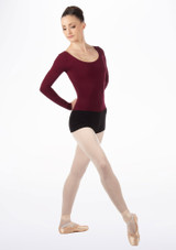 Bloch Lucy Knit Dance Shorts Black Front 2 [Black]