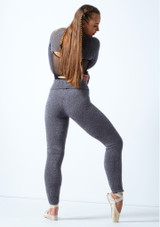 Intermezzo High Waist Knitted Pant Grey Back [Grey]