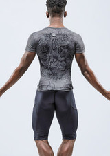 Ballet Rosa Mens Nizar Printed T-Shirt Grey Back [Grey]