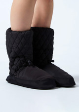 Move Dance Willow Warm Up Booties Black Front [Black]