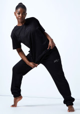 Bloch Tonal Oversized T-Shirt Black Front 2 [Black]