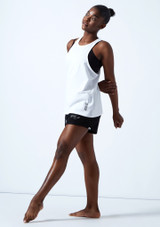 Bloch Tonal Oversized Tank Top White Front [White]