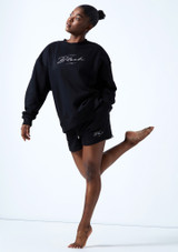 Bloch Terry Oversized Sweatshirt Black Front [Black]