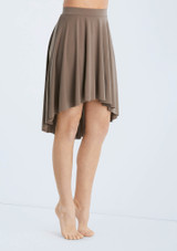 Weissman Matte Jersey Mid-Length Skirt Mocha [Brown]
