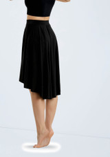 Weissman Matte Jersey Mid-Length Skirt Black [Black]