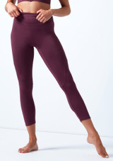 Bloch Tiana Cropped Length Leggings Front [Purple]