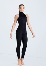 Weissman Mock Neck Sleeveless Unitard Black 2 [Black]