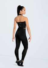 Weissman Cropped Sequin Halter Top Black [Black]