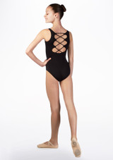 So Danca Teen Lace Tie Tank Leotard - Black Black Back 2 [Black]