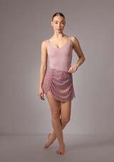 Move Dance Magnolia Gathered Mini Skirt French Mauve Front [Pink]