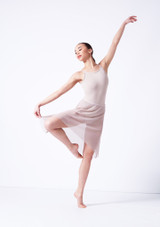 Move Dance Leilani High Low Skirt Front [Brown]