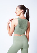 Move Dance Isabelle Seamless Tank Crop Top Back 2 [Green]
