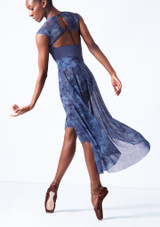 Move Dance Yeraz High Low Skirt Back [Blue]