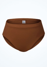 Bloch Girls Zaniah High Waist Brief Coffee Front [Brown]
