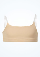Bloch Girls Leia Crop Top Sand Front [Tan]
