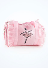 Capezio Sequin Ballerina Barrel Bag Pink Front [Pink]