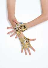 Weissman Hologram Sequin Mitts Gold 7 [Gold]