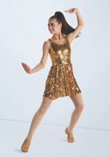 Ultra Sparkle Tank Dress Gold 7 [Gold]