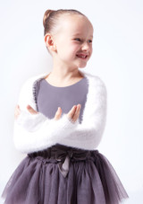 Move Dance Elsa Girls Fluffy Shrug White Front 2 [White]