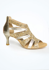 Move Dance Mira Gold Dance Shoe - 2" Gold Bottom [Gold]