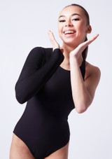 Move Dance Harlowe Ribbed Cutout One Sleeve Leotard