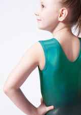 Alegra Girls Horizon Tank Gymnastics Leotard Green Back 2 [Green]