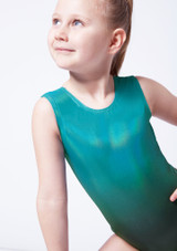 Alegra Girls Horizon Tank Gymnastics Leotard Green Front 3 [Green]