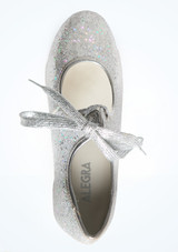 Alegra Hologram Glitter Tap Shoe - Silver