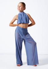 Move Dance Sienna Wide Leg Trouser Blue Front 6 [Blue]