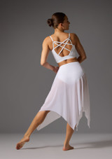 Jolista Harmony Hankerchief Hem Lyrical Skirt White Front 2 [White]