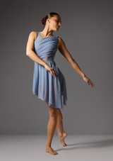 Jolista Belong Asymmetric Flare Dress Slate Blue Front 2 [Blue]