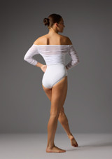Jolista Heartstrings Bardot Leotard White Back [White]