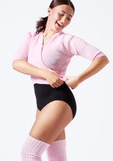 Ballet Wrap 3/4 sleeves Pink Front [Pink]