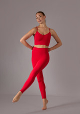 Move Dance Raya High Waist Leggings Red Front [Red]
